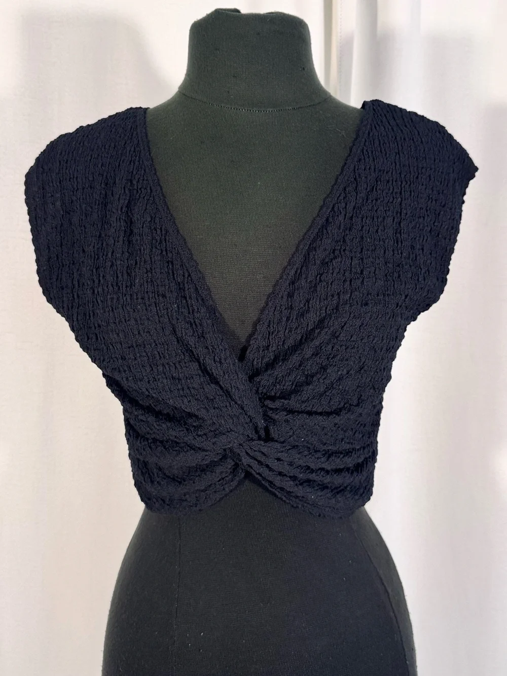 Free People Smocked Twist Front Crop Top